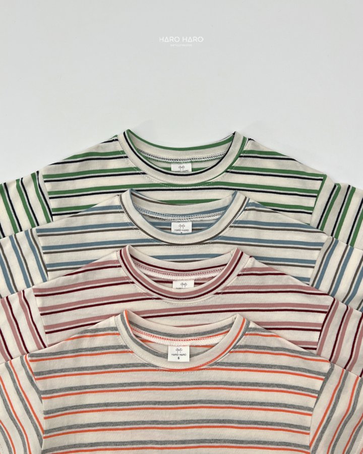 Haro Haro - Korean Children Fashion - #minifashionista - 3 Stripe Tee - 5