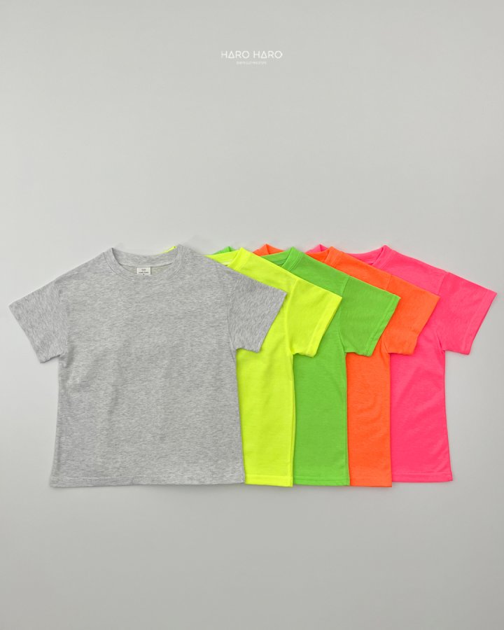 Haro Haro - Korean Children Fashion - #minifashionista - Summer Neon Tee - 3