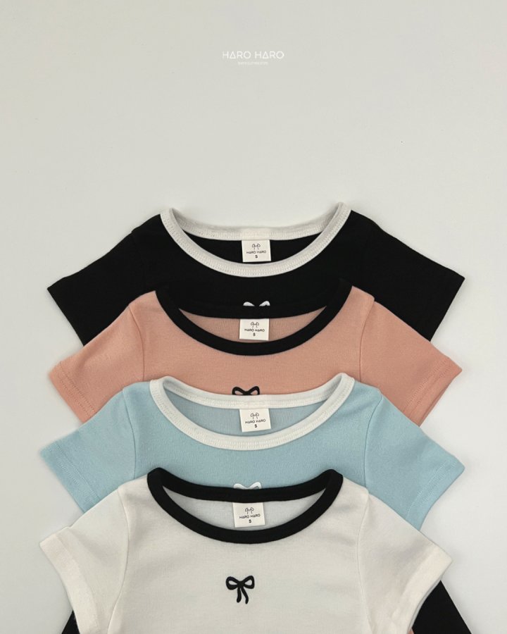 Haro Haro - Korean Children Fashion - #minifashionista - Ribbon Raglan One-piece - 4