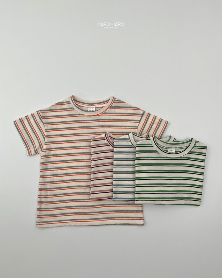 Haro Haro - Korean Children Fashion - #prettylittlegirls - 3 Stripe Tee - 6