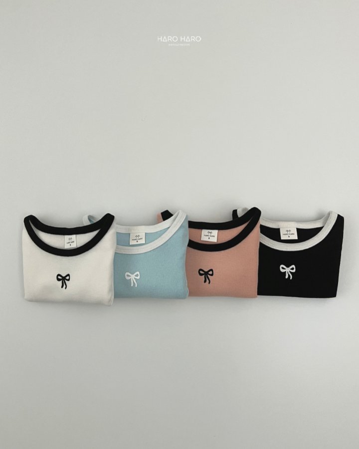 Haro Haro - Korean Children Fashion - #stylishchildhood - Ribbon Raglan One-piece - 7