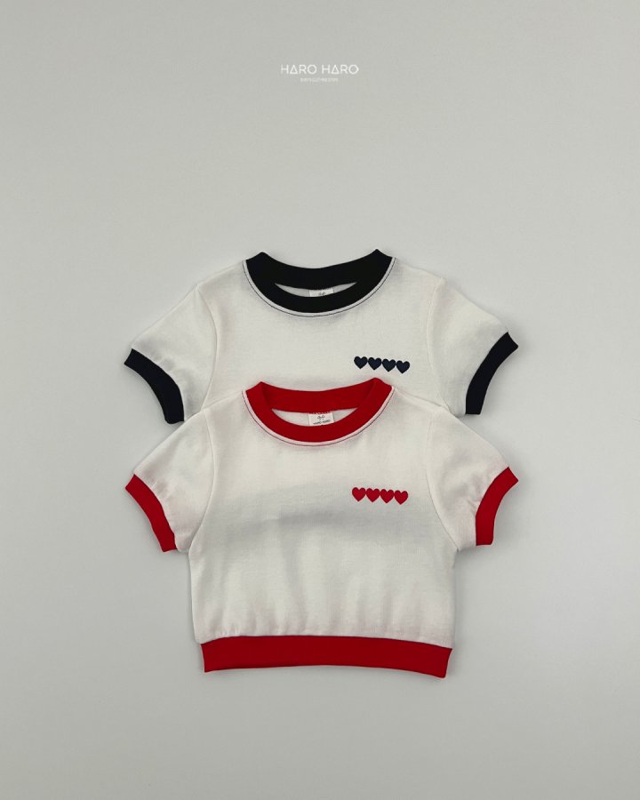 Haro Haro - Korean Children Fashion - #stylishchildhood - 4 Heart Short Sweatshirts - 2