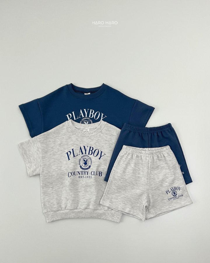 Haro Haro - Korean Children Fashion - #todddlerfashion - Playboy Top Bottom Set - 2