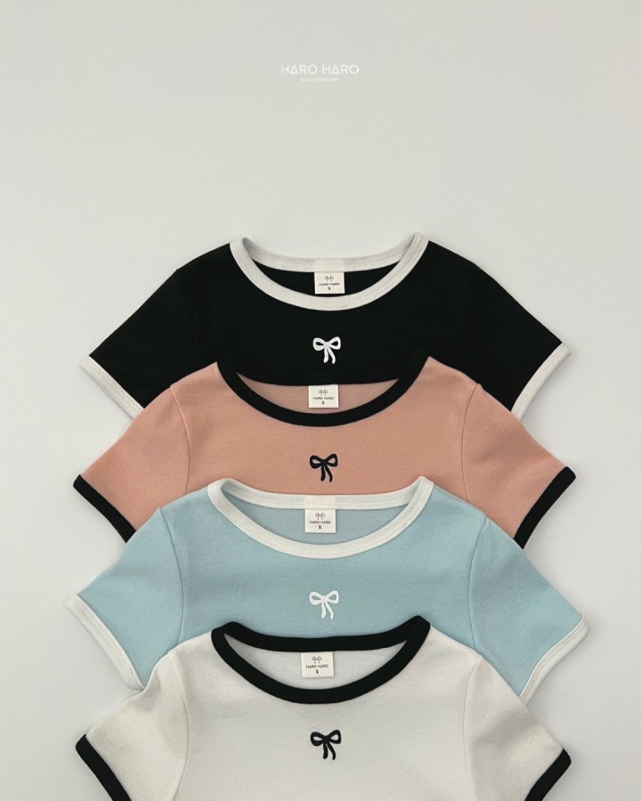 Haro Haro - Korean Children Fashion - #prettylittlegirls - Ribbon Tee - 4