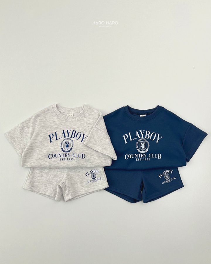 Haro Haro - Korean Children Fashion - #toddlerclothing - Playboy Top Bottom Set - 3