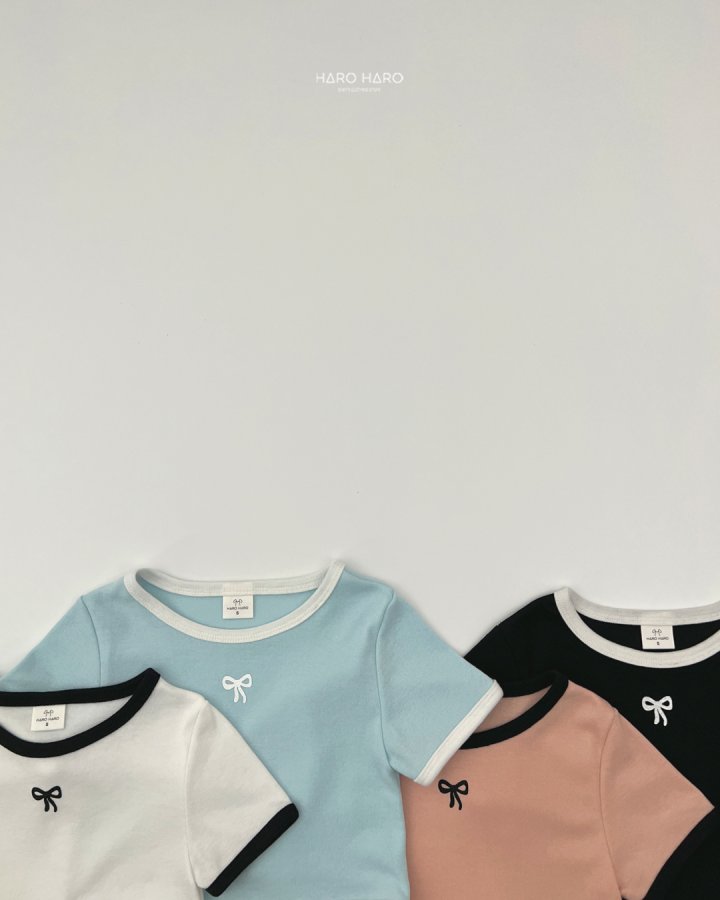 Haro Haro - Korean Children Fashion - #toddlerclothing - Ribbon Tee - 5