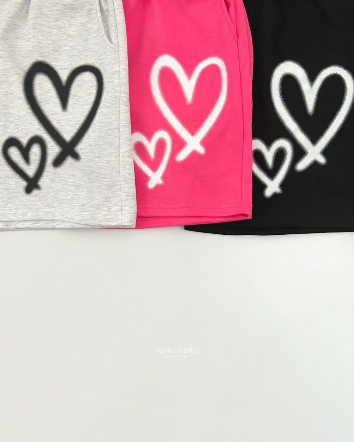 Haro Haro - Korean Women Fashion - #momslook - (Adult) Printed Heart Pants - 11