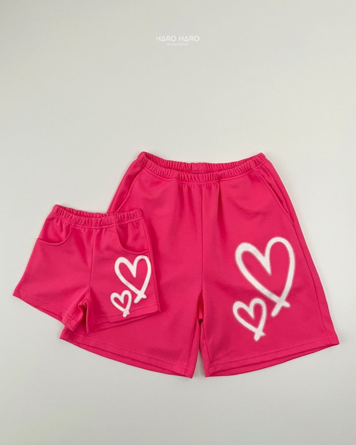 Haro Haro - Korean Women Fashion - #pursuepretty - (Adult) Printed Heart Pants - 3