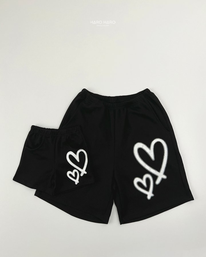 Haro Haro - Korean Women Fashion - #pursuepretty - (Adult) Printed Heart Pants - 4