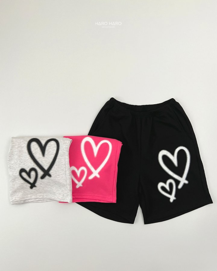 Haro Haro - Korean Women Fashion - #romanticstyle - (Adult) Printed Heart Pants - 5