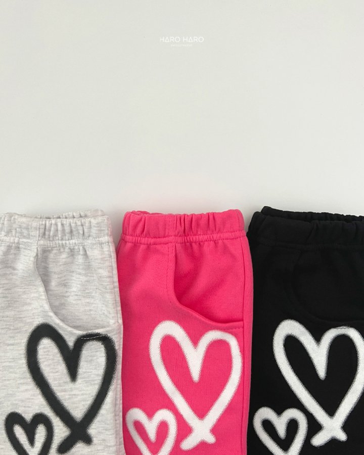 Haro Haro - Korean Women Fashion - #womensfashion - (Adult) Printed Heart Pants - 10