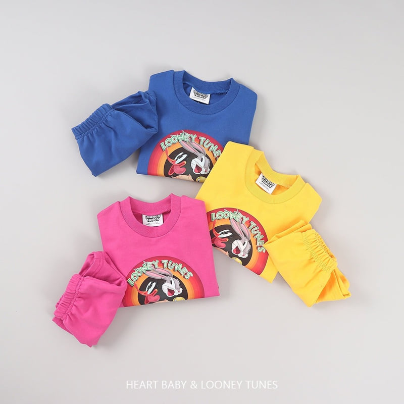 Heart Baby - Korean Children Fashion - #childofig - Looney Shorts Top Bottom Set - 5