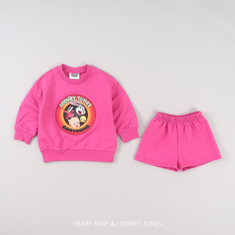 Heart Baby - Korean Children Fashion - #kidsstore - Looney Shorts Top Bottom Set - 11
