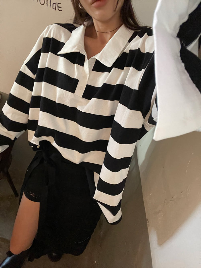 Heil - Korean Women Fashion - #momslook - Stripe Shirt - 11