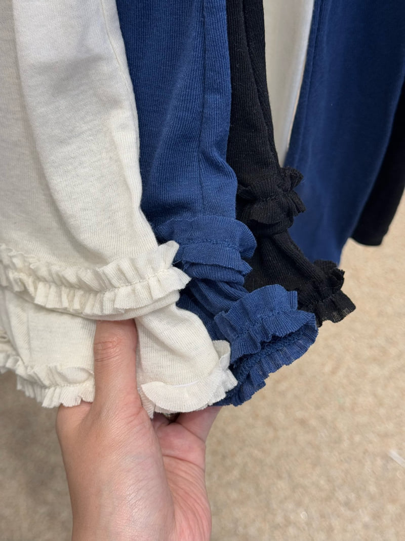 Heil - Korean Women Fashion - #momslook - Water Frill Tee - 10