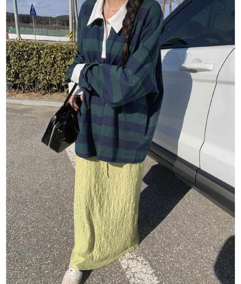 Heil - Korean Women Fashion - #vintageinspired - Yoru Maxi Skirt - 3