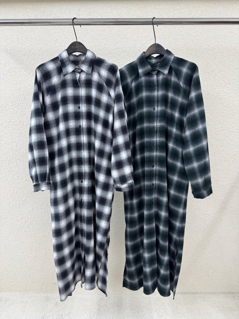 Heil - Korean Women Fashion - #womensfashion - Check Maxi Shirt - 11