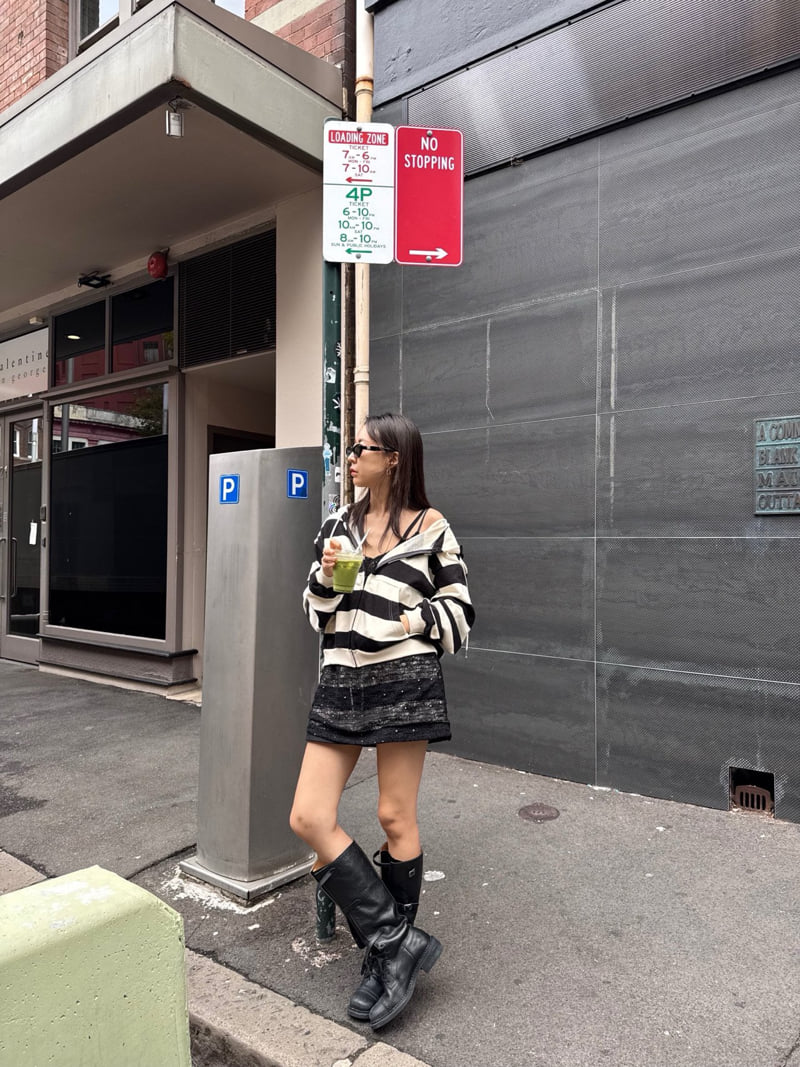 Heil - Korean Women Fashion - #womensfashion - Stripe Hood Jacket - 7