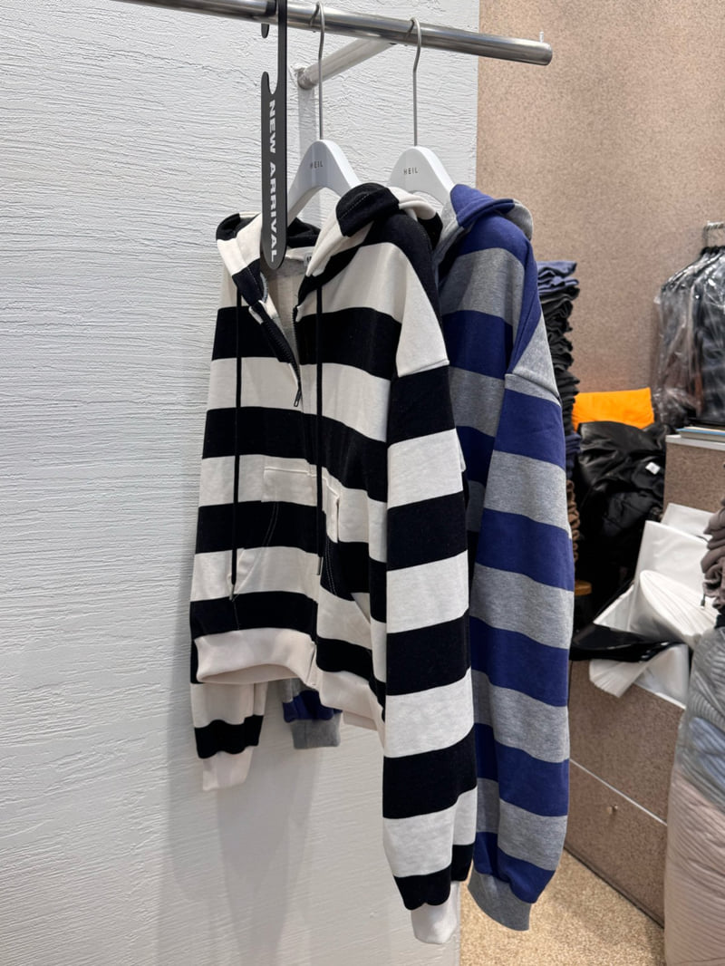 Heil - Korean Women Fashion - #womensfashion - Stripe Hood Jacket - 9