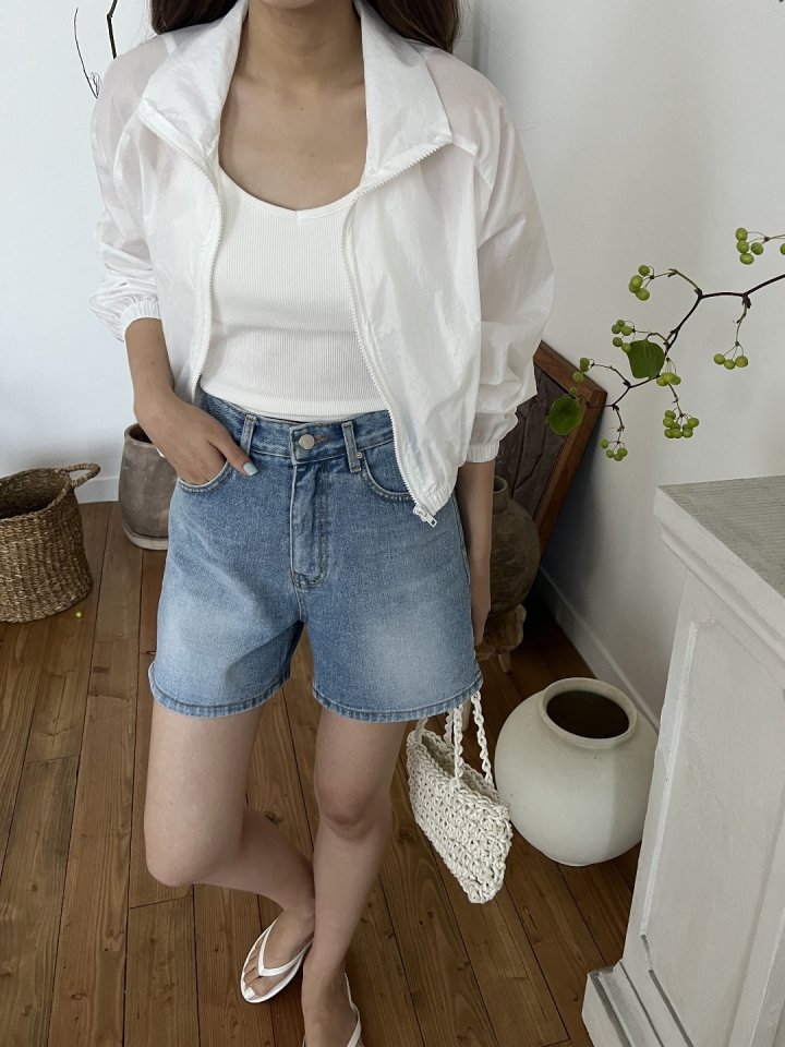 I'm here - Korean Women Fashion - #momslook - Denim Short Pants - 3