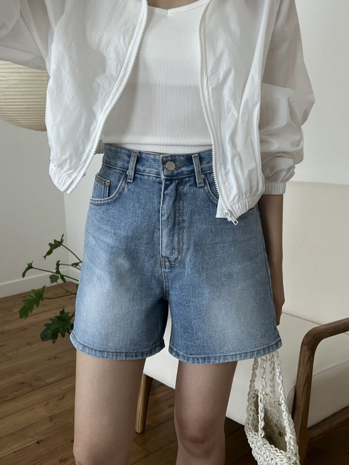 I'm here - Korean Women Fashion - #momslook - Denim Short Pants - 7