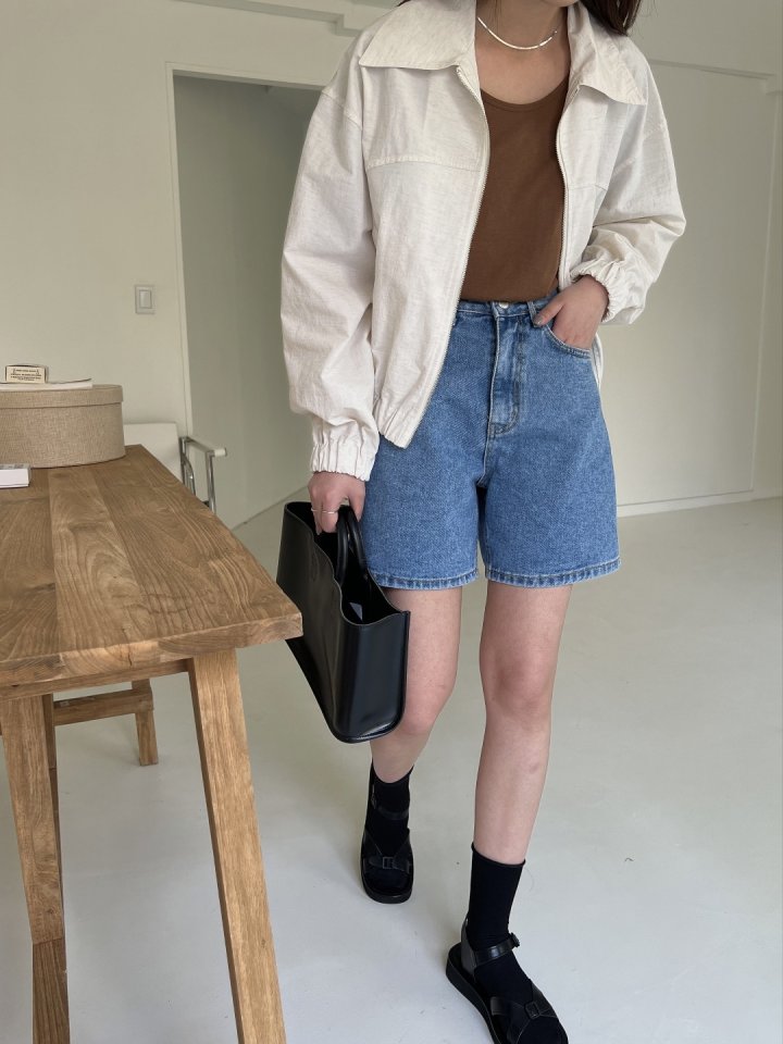 I'm here - Korean Women Fashion - #womensfashion - Denim Half Pants - 4