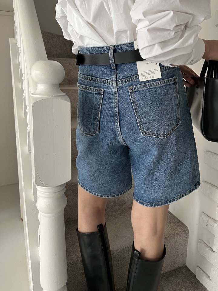 I'm here - Korean Women Fashion - #momslook - Denim Shorts - 9