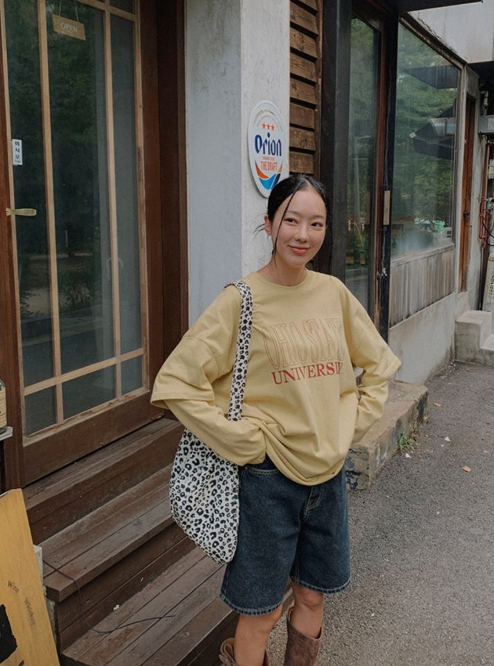 I'm here - Korean Women Fashion - #momslook - Blue Black Denim Shorts - 5