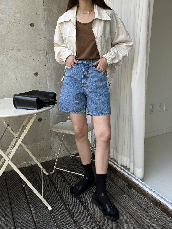 I'm here - Korean Women Fashion - #thelittlethings - Denim Half Pants