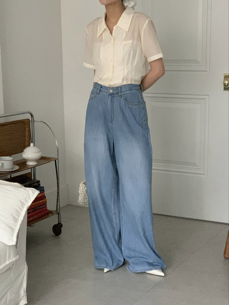 I'm here - Korean Women Fashion - #womensfashion - 885 Wide Denim Pants - 12