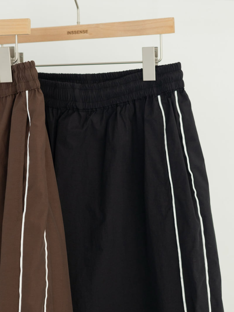 Inssense - Korean Women Fashion - #momslook - Technical Piping Lined Nylon Pants - 6