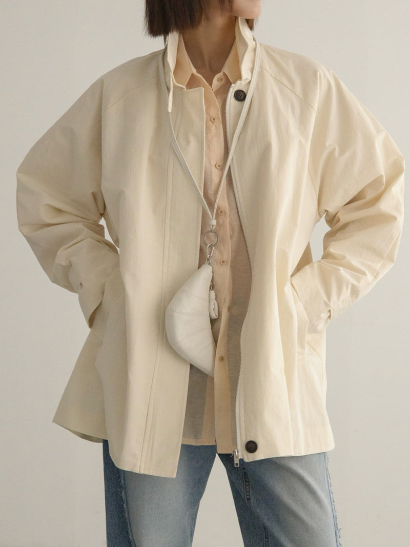 Inssense - Korean Women Fashion - #momslook - CN High-neck Half-trench Coat - 3