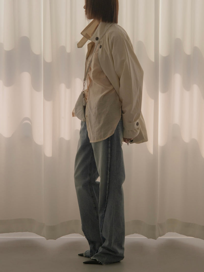 Inssense - Korean Women Fashion - #momslook - CN High-neck Half-trench Coat - 7