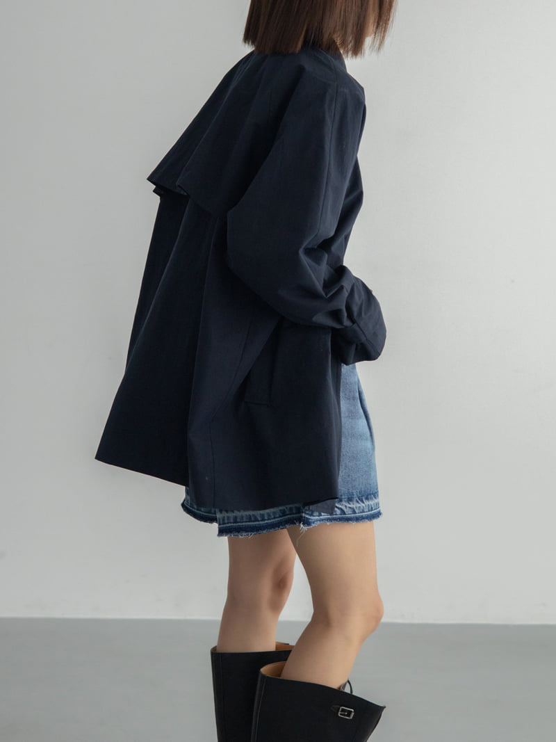 Inssense - Korean Women Fashion - #momslook - Unfinished Pintuck Flared Denim Shorts - 8