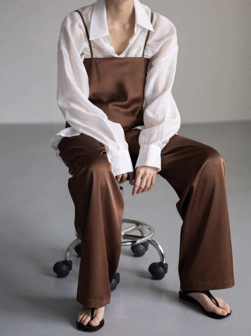 Inssense - Korean Women Fashion - #momslook - Wave Detail Two Way Satin Bustier - 9