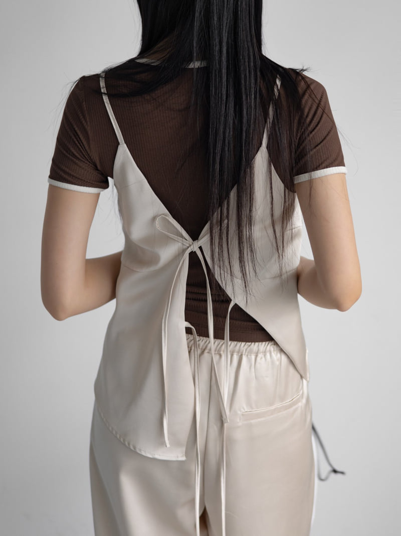 Inssense - Korean Women Fashion - #momslook - Raglan Slim Short Sleeve T-shirt - 10