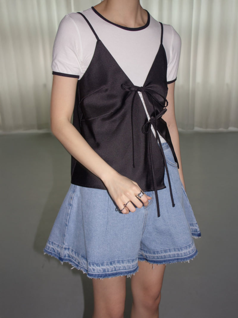 Inssense - Korean Women Fashion - #womensfashion - Raglan Slim Short Sleeve T-shirt - 4