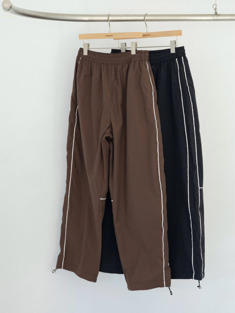 Inssense - Korean Women Fashion - #womensfashion - Technical Piping Lined Nylon Pants - 5