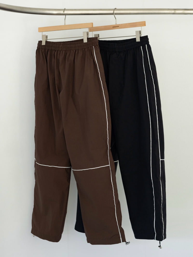 Inssense - Korean Women Fashion - #womensfashion - Technical Piping Lined Nylon Pants - 7