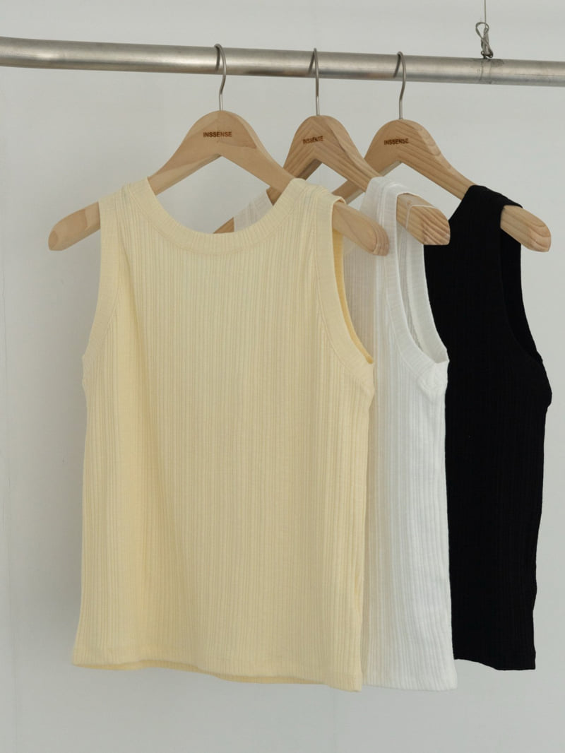 Inssense - Korean Women Fashion - #womensfashion - Knit Texture Backless Sleeveless Top - 8