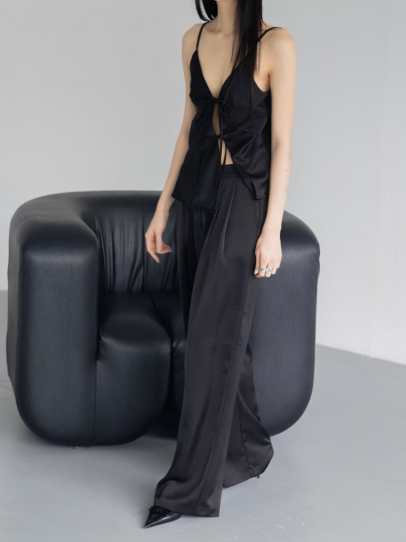 Inssense - Korean Women Fashion - #womensfashion - Wave Detail Two Way Satin Bustier - 6