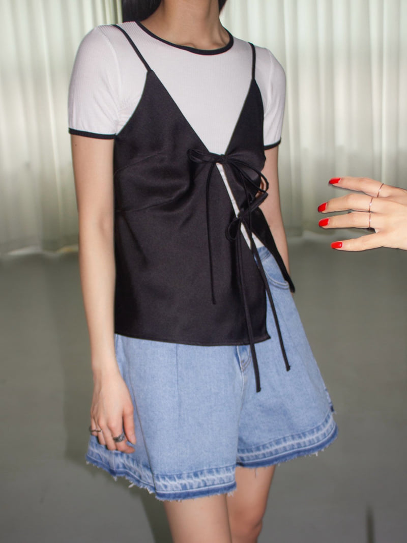Inssense - Korean Women Fashion - #womensfashion - Raglan Slim Short Sleeve T-shirt - 5