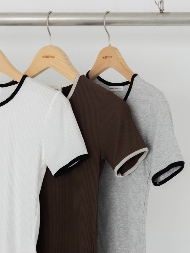 Inssense - Korean Women Fashion - #womensfashion - Raglan Slim Short Sleeve T-shirt - 9