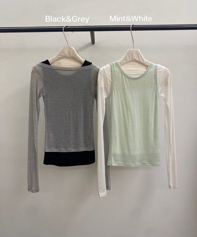 Jade Market - Korean Women Fashion - #momslook - Off Shoulder Tee Set - 12