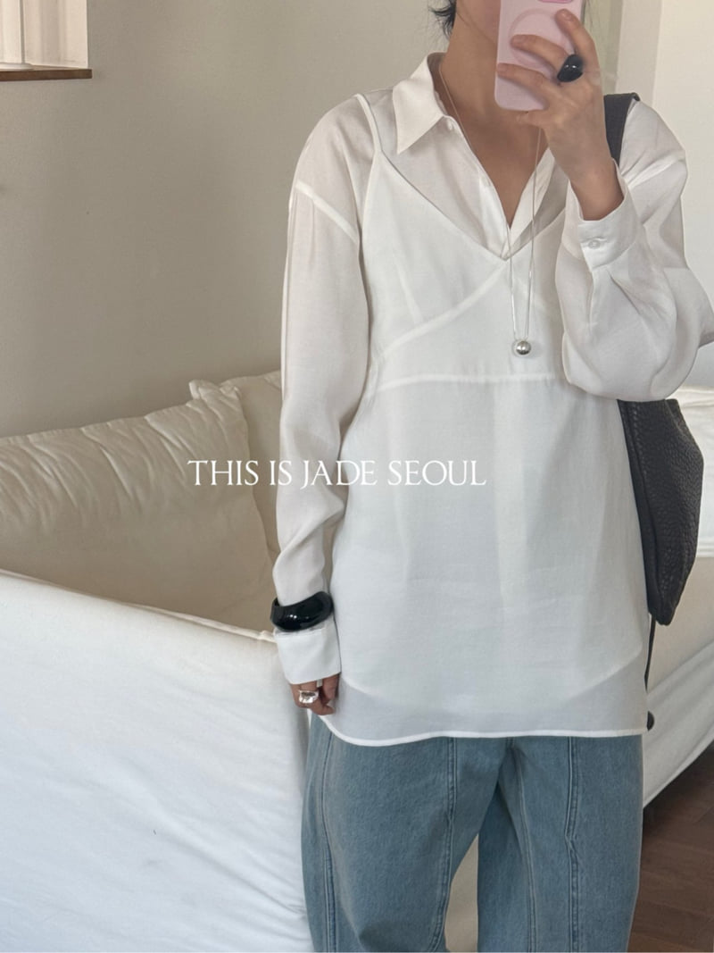 Jade Market - Korean Women Fashion - #momslook - Slip Blouse Set - 11
