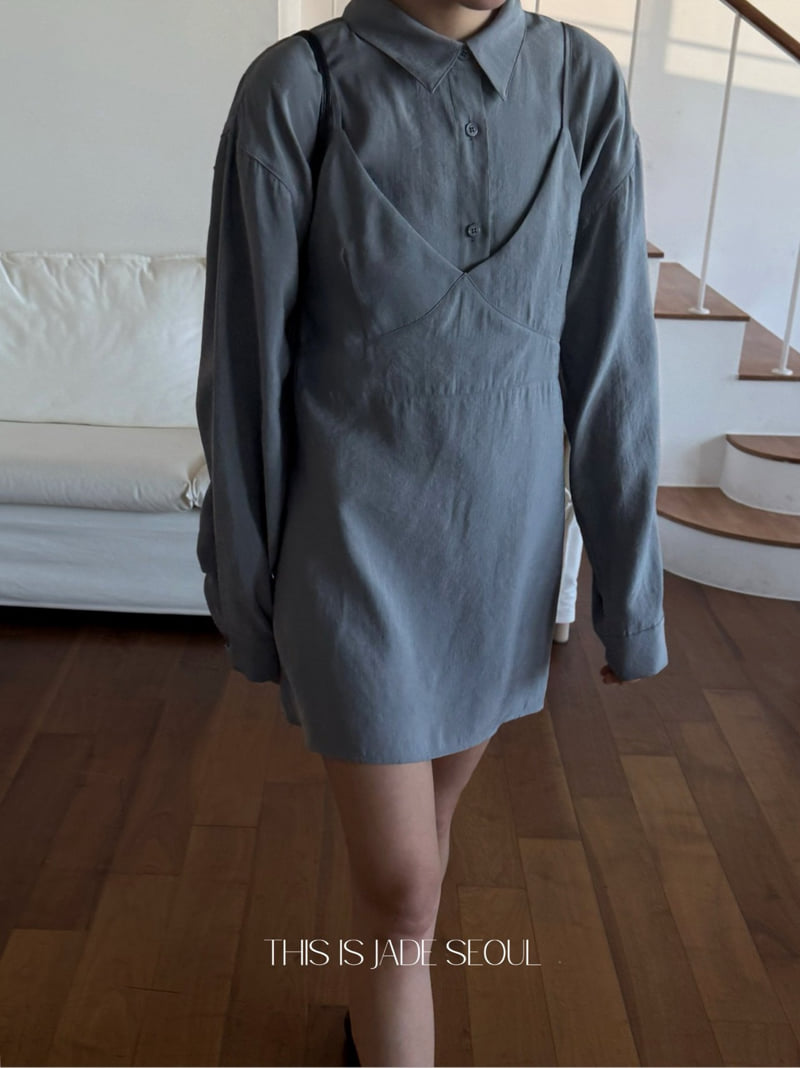 Jade Market - Korean Women Fashion - #momslook - Slip Blouse Set - 3