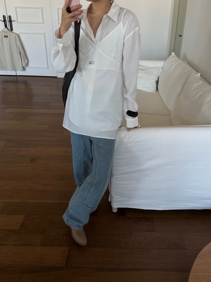 Jade Market - Korean Women Fashion - #momslook - Slip Blouse Set - 7