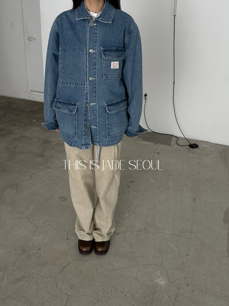 Jade Market - Korean Women Fashion - #momslook - Denim Work Jacket - 6