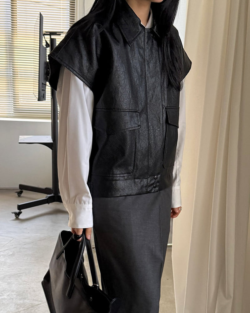 Jade Market - Korean Women Fashion - #momslook - Abec Vest - 5