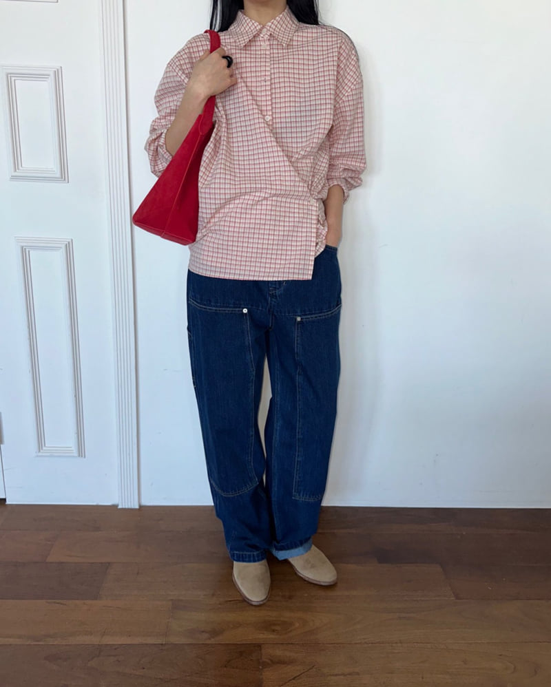 Jade Market - Korean Women Fashion - #vintagekidsstyle - Lily Check Shirt - 4